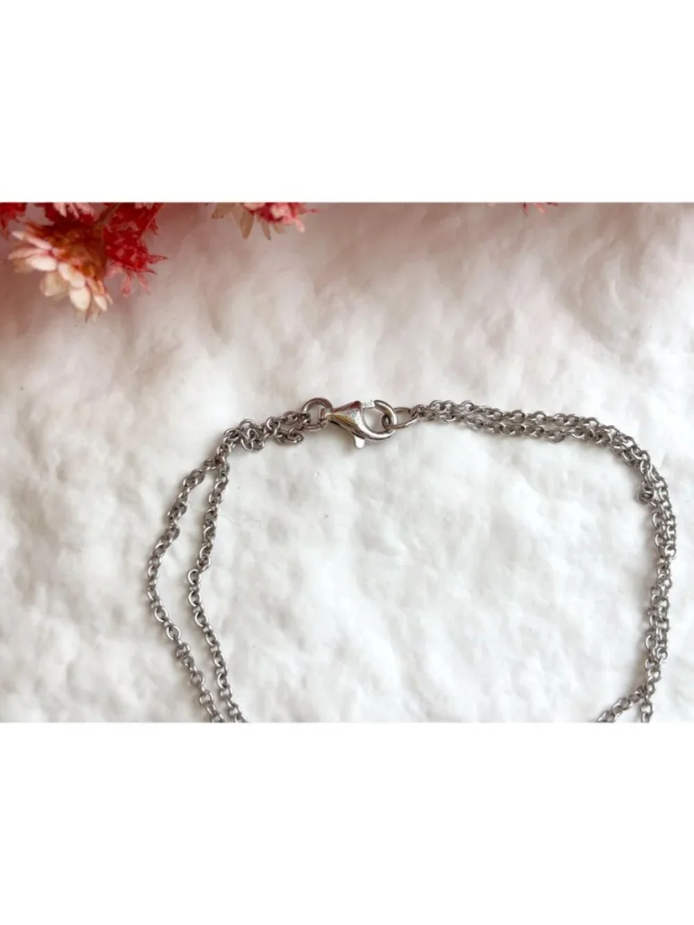 Cable Chain Round Doublr Linked Vintage Sterling Silver 925 Bracelet - 7